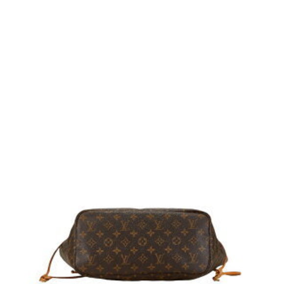 Louis Vuitton Monogram Neverfull MM Tote Brown Leather - Picture 4 of 8